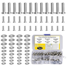 72 Pcs TV Bracket Screws for Back of Tvs, M4 M5 M6 Vesa Screws, Stainless Steel 