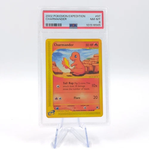 2002 POKEMON EXPEDITION #97 CHARMANDER PSA 8 NM-MT