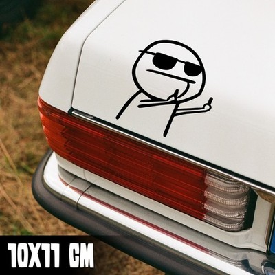 CAR STICKER ''FUCK YOU'' 10X11CM MIDDLE FINGER MEME STICKER MIDDLE FINGER #0087-2