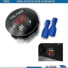 Dc 12v 24v Car Voltmeter Gauge Led Digital Display Waterproof Mini Round Panel Dc 12v 24v Car Voltmeter Gauge Led Digital Display Waterproof Mini Round Panel