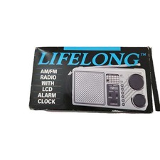 Vintage LIFELONG AM/FM Radio with LCD Alarm Clock Model 845 New in Box Works 