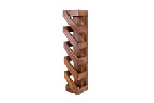 Weinregal Wand Sheesham Holz schwebend H: 70 cm Schweberegal Flaschenregal