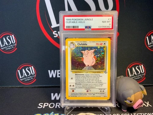 1999 Pokemon Jungle Clefable Holo #1/64 PSA 8