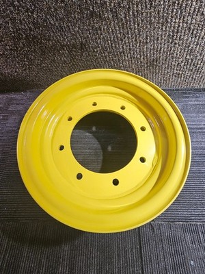 (QTY 1) John Deere OEM AL82495 Tractor Wheel Rim 8x16, Yellow, 8 Bolt Holes