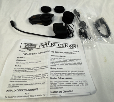 2014 Harley-Davidson Touring Audio 50S Bluetooth Headset - Single