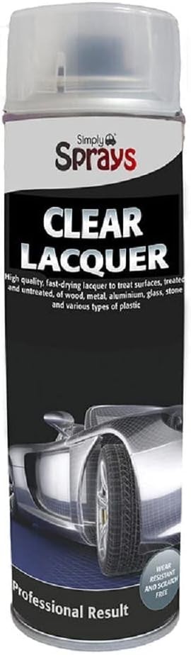 Simply SP-023 Clear Lacquer Varnish Gloss Aerosol Spray – For Use on surfaces