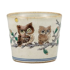 Kutani Ware Soba Choko Cup for soba – Fukuro Owl motif Made in Japan