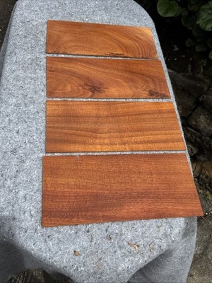 Reclaimed Figured Hawaiian Koa Boards 4 Piece Lot 13 x6 x4mm