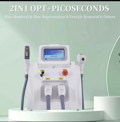 2 in1 SHR IPL OPT Laser Hair Removal ND Yag Laser Tattoo Eyebrow Removal Machine