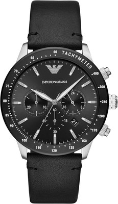 EMPORIO ARMANI AR11243 Men's Black Stainless Steel Analog Watch New