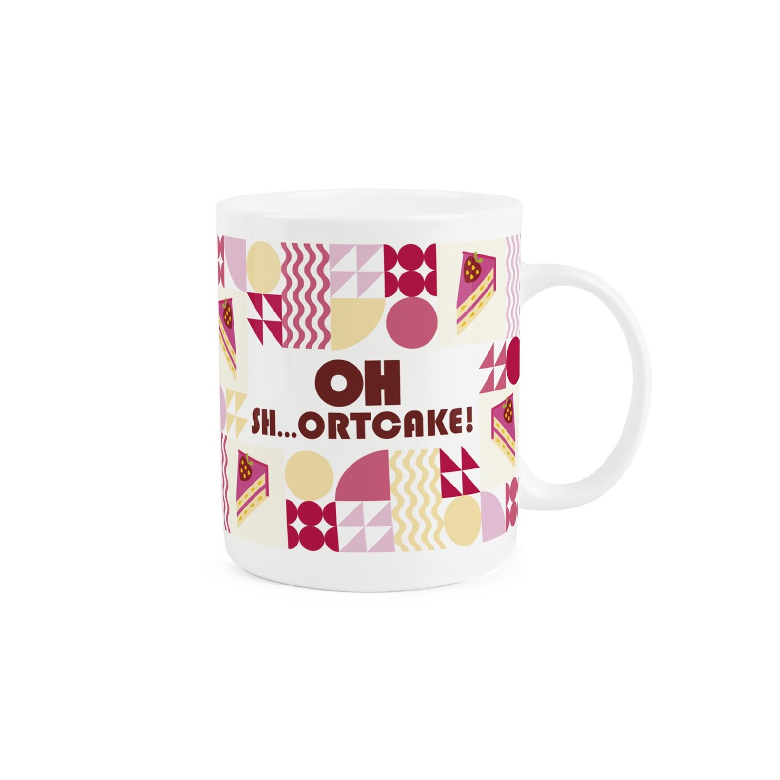 Novelty Food Pun Mug - Swear Word Joke Bone China Cup Gift - Shortcake