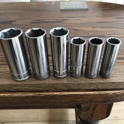 #ad #ad 6 Halfords Deep Metric Sockets With 1 2” And 3 8” Drive. GBP 25.00