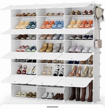 Expandable Large Shoe Cabinet 48 Pair Storage...