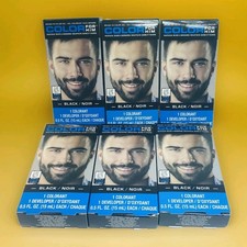 6 COLOR FOR HIM BRUSH IN COLOR GEL BLACK MUSTACHE BEARD SIDEBURNS
