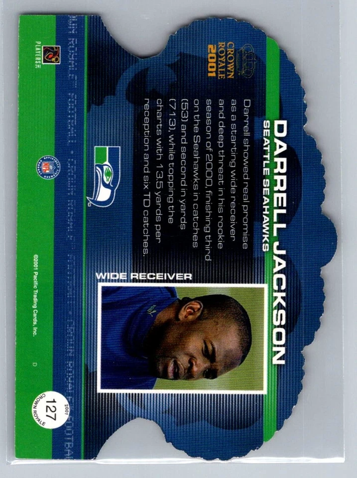💎2001 Pacific Crown Royale Football #127 Darrell Jackson - Seahawks💎 - Image 2 of 2