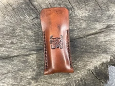 Leather Pocket Folding Knife Slip Pouch Buck 112 Size, (Sheath Only)