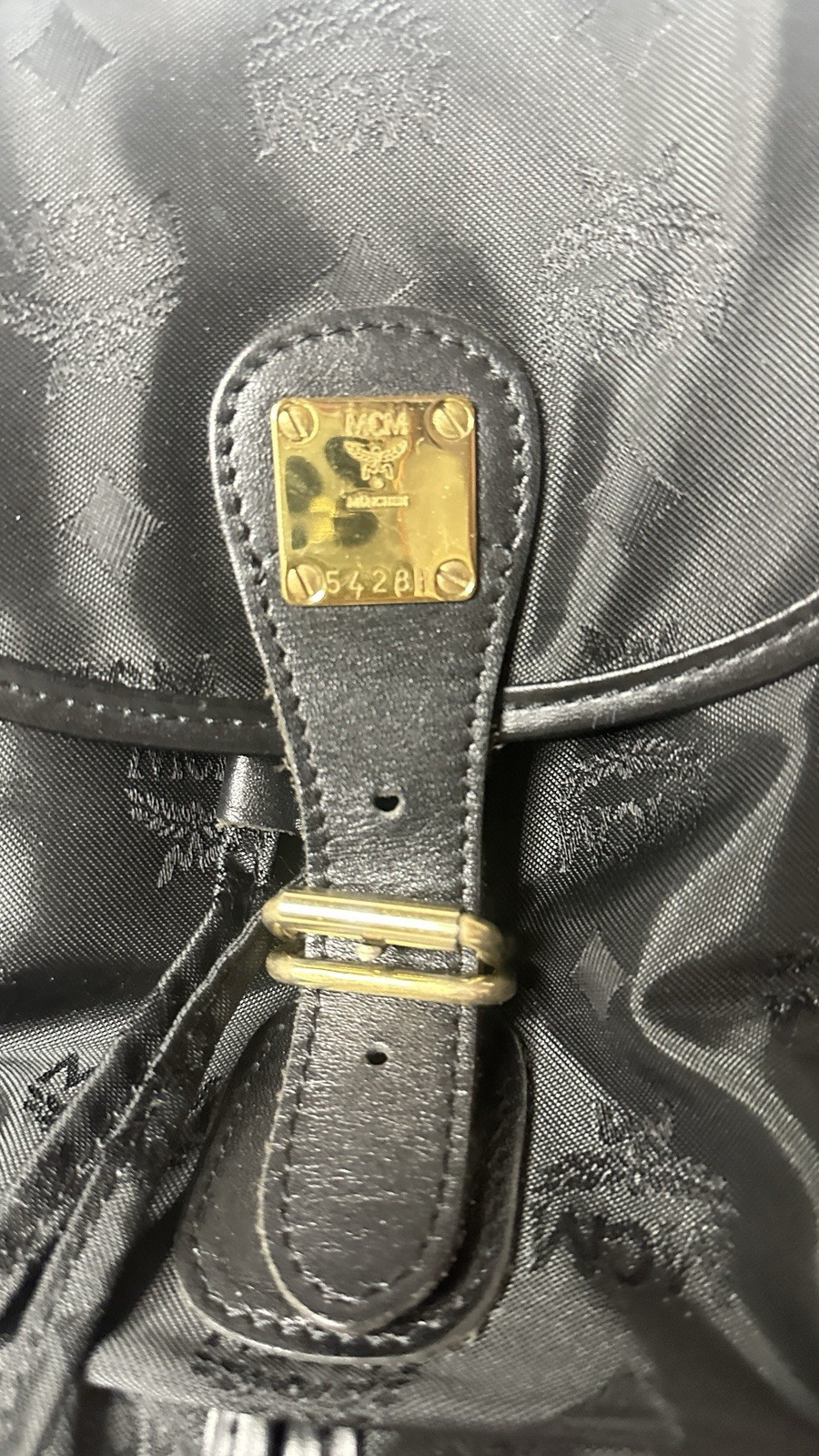 MCM Authentic Black Nylon Medium Backpack Vintage - image 7