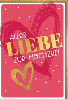 Hochzeit - Karte Mit Umschlag - GroßE Letter In Gold