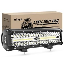 Led 12Inch 300W Triple Row Flood Spot Combo 30000LM Bar Light Bar White