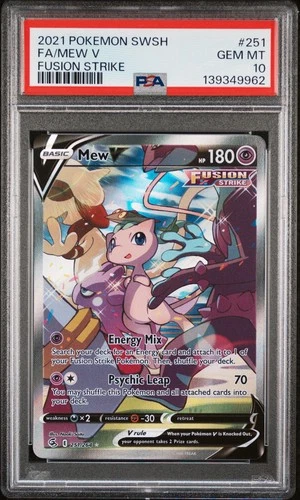 New ListingPSA 10 MEW V 251/264 | Fusion Strike Alt Art Graded Pokemon Card