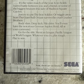 Pro Wrestling (Sega Master System, 1986) Manual, Insert, Box Authentic Tested