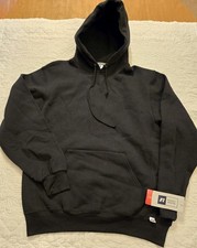 Men's Russell Dri Power Hooded Pullover Sweatshirt Black Large NWT Free Shipping