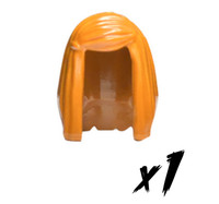 1X Lego 92083 • Figurteil Haare Hair • Dunkel Orange • Dark Orange