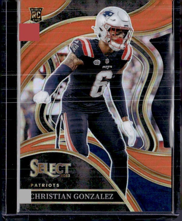 2023 Panini Select #286 Christian Gonzalez Orange Prizms Die Cuts #/399