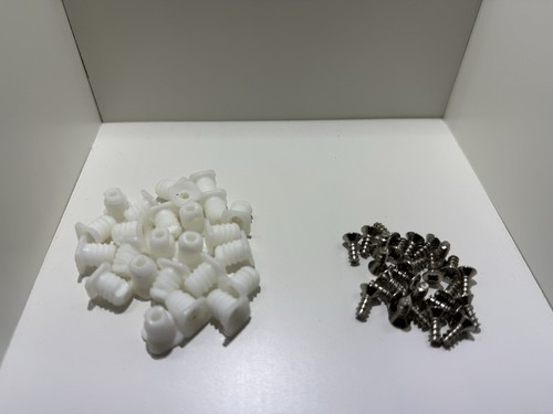8Mm Plastic Hinge Dowel Inserts with Screws Kitchen Cabinet Doors 25 Pcs Salice - Picture 1 of 1