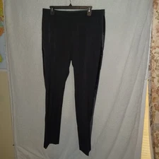 Kenneth Cole Reaction Men's 35X32 Tuxedo Pants Black Poly Blend Techni-cole (E3)