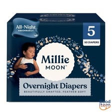 Millie Moon Disposable Overnight Diapers - Size 5 - 50ct