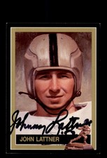 Signed Football Card Auto John Lattner 1991 Heisman Collection #19 Notre Dame