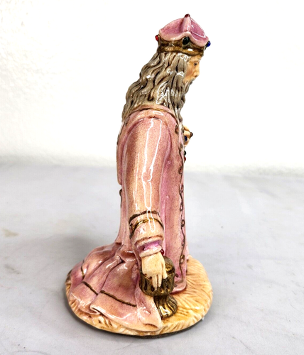 Vtg Holland Mold Christmas Nativity Jeweled Kneeling King Magi Wise Figure - Picture 5 of 9