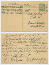 121472 - Entero P 204 - Postal - Bremen 4.11.1925 a Brunswick