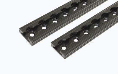 Airlineschiene Aus Alu - Halbrund & Schwarz - Für Transporter & Anhänger - 2 Meter