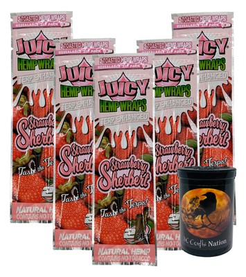 Juicy Jays Strawberry Sherbert Enhanced Wrap 5 Count & Fresh Kettle