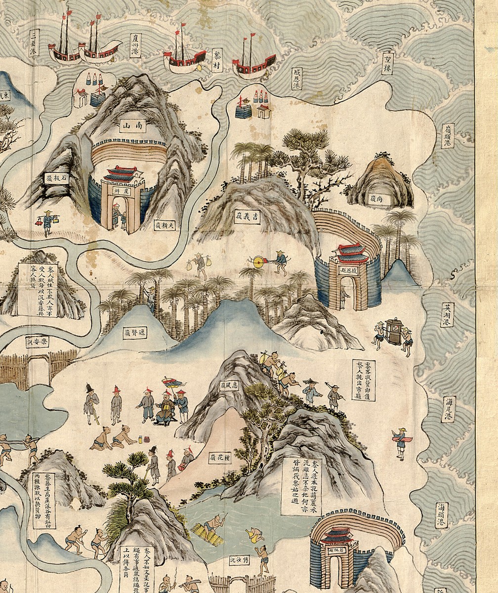manipuri ファンタジー風ヴィンテージ地図柄 moonpoly-grey_f5c5267d-365b-