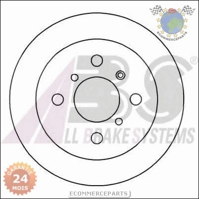 Xc8sabs Jeu 2 Disques Frein Arrière Pour Daihatsu Applause Ii Essence 1997>2000 - Photo 2/4