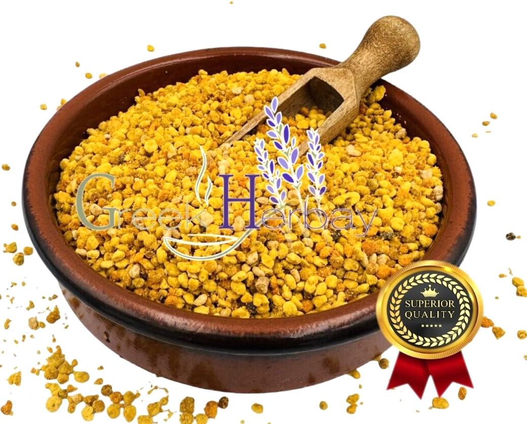 Gránulos de polen de abeja cruda griega multiflor 20 g - 4,9 kg superalimento...