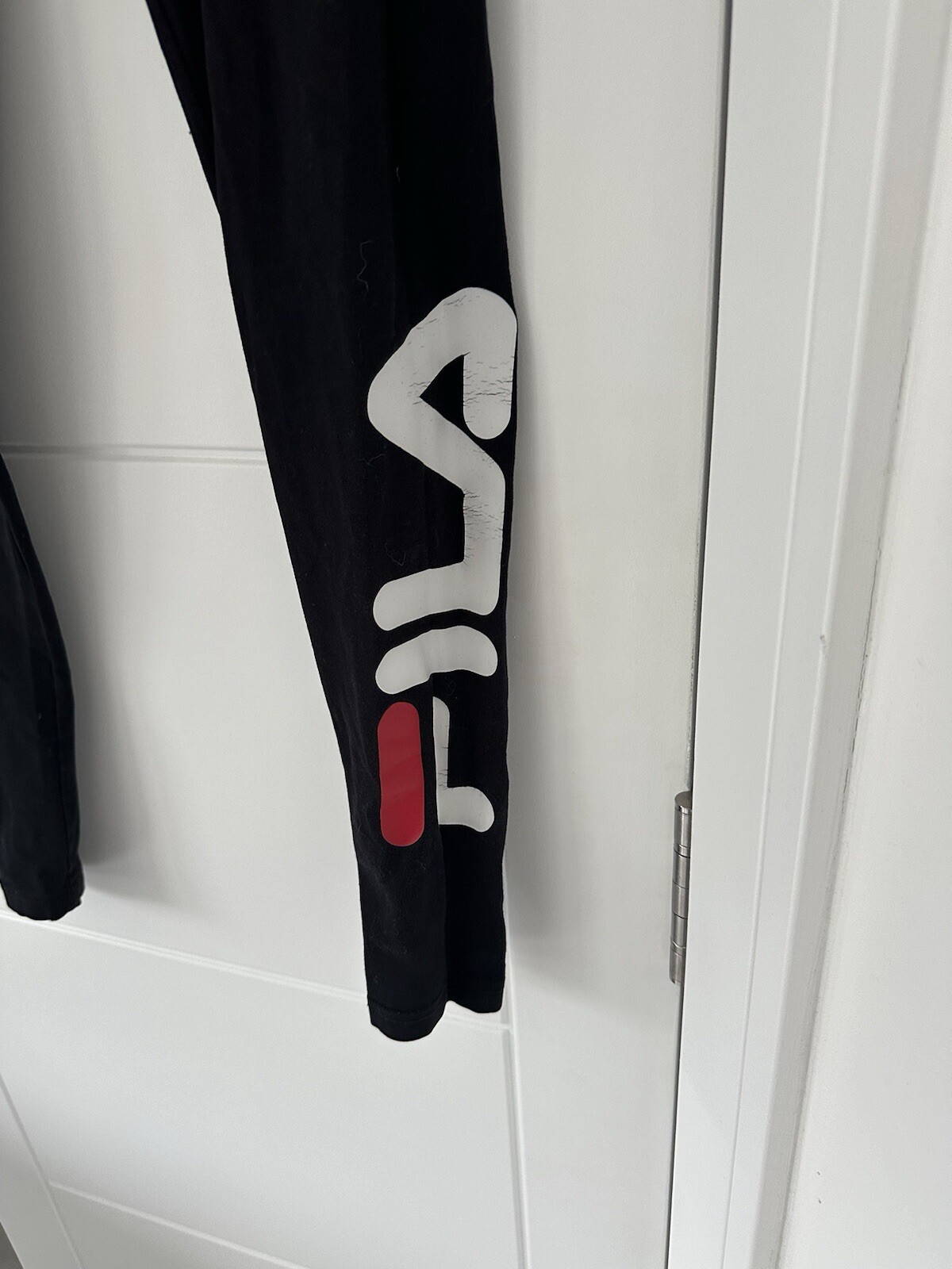 Leggings donna FILA nero logo Fila taglia small UK 8 10 (V)