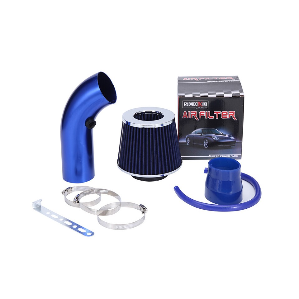 3 Inch Cold Air Intake Kit With Aluminum Pipe & Blue Filter – Universal Short Ram System - View #2