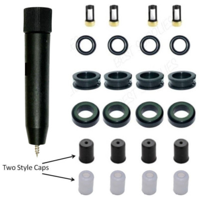 For Toyota 22RE Fuel Injector Repair Kit with Filter Removal & Install Tool