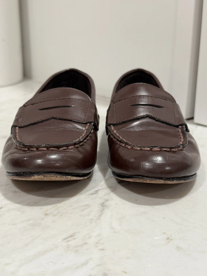 Zapatos de vestir de iglesia de cuero Janie and Jack mocasines Penny niños pequeños talla 2T Foto 2 de 4