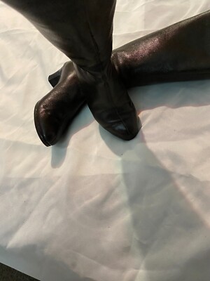 Gianni Bini, the Gianna Brown Leather Kitten Heel Tall Boots feature Low Heel
