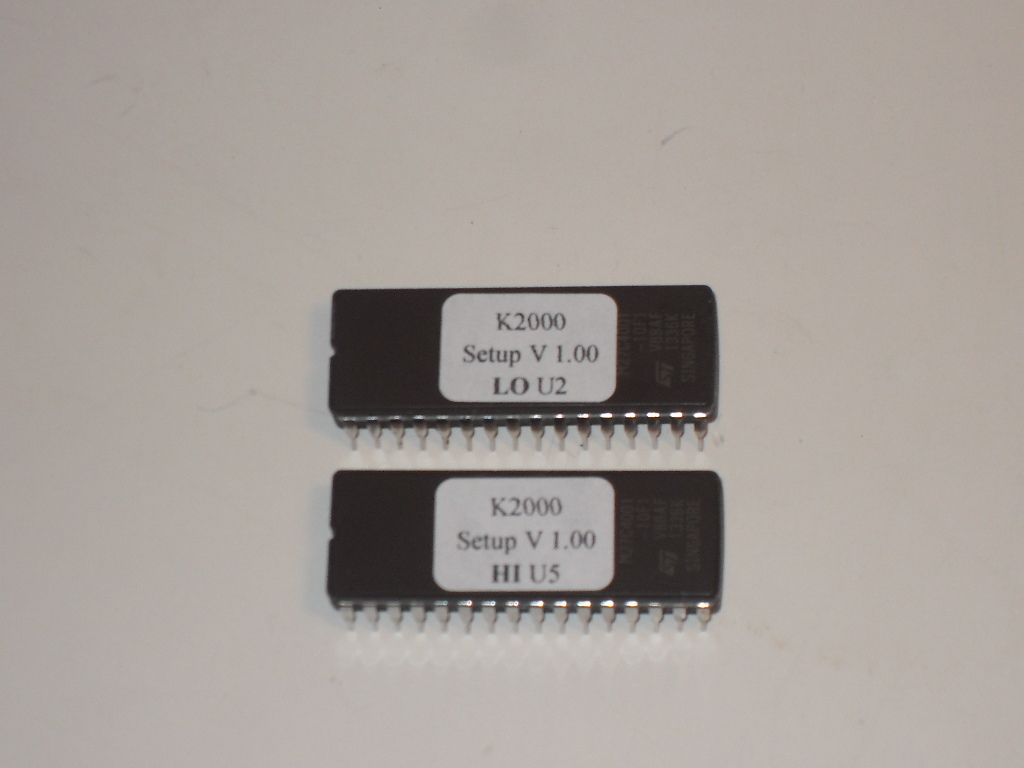 KURZWEIL K2000 K2000R Setup Eproms - new Setup Eproms Version 1.00