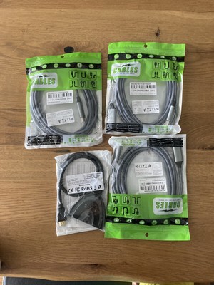 HDMI Switch 3in1 + 3x 3m Kabel Splitter Adapter Umschalter Verteiler Hub UHD 4K 