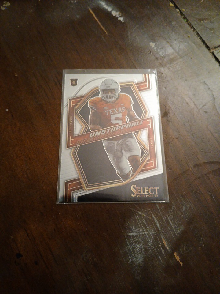 2023 Select Draft Picks Bijan Robinson Unstoppable Silver Prizm Rookie RC #UN5