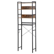 Over-The-Toilet Storage Rack, 4-Tier Bathroom Organizer Shelf Freestanding Brown