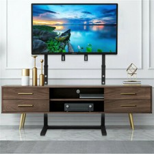 2-Legs Stable 32 45 50 55 60 65 70 75 85 90 100" LED TV Floor Stand Studio Mount