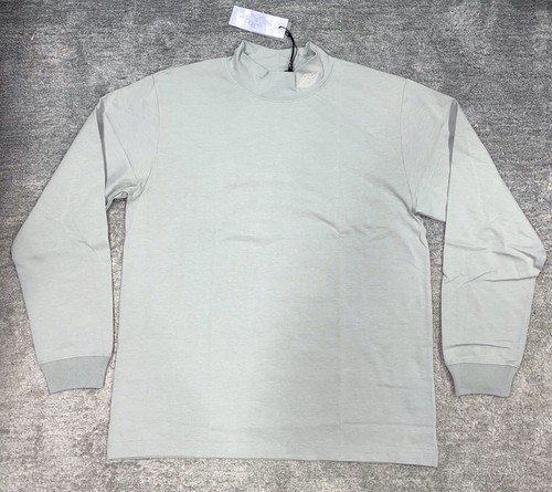 Logo Cotton Mock Neck Long Sleeve Tee 